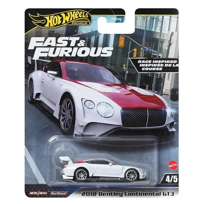 Hot Wheels-Brinquedos originais do carro Premium para o menino, Velozes e Furiosos, Bentley Continental GT3, Toyota Fj Cruiser, coleção do modelo do