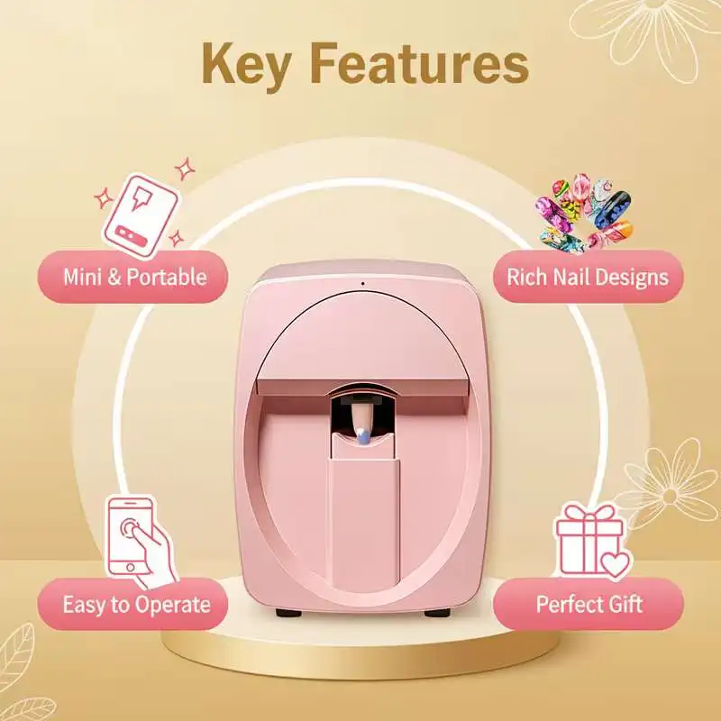 Professional 3D Nail Printer M1 O2nails, Digital Nail Art Machine from Phone, Portable H1 Mini Printer for Nail Salon & Home Use