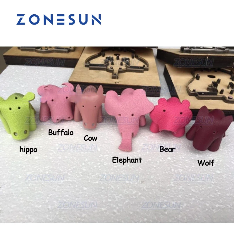 ZONESUN Custom Leather Die Cuts For Handmade Animals Key Ring DIY Key Chain Hang Decoration Cutting Clicker Die Steel Rule Die