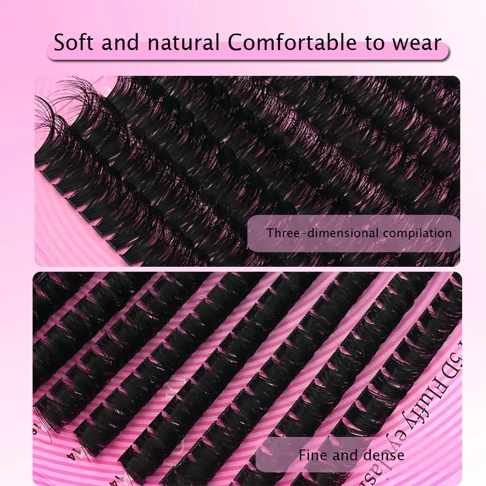 12列の80D/100D/120Dクラスタまつげメイクアップまつげエクステンションナチュラルつけまつげ3Dまつげツール