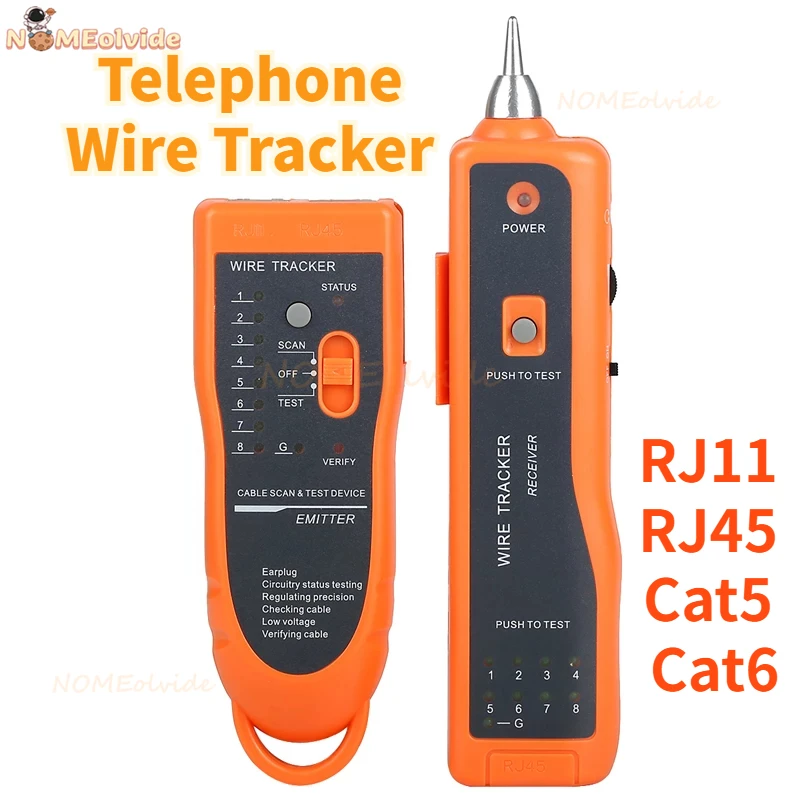 Free shipping RJ11 RJ45 Cat5 Cat6 Telephone Wire Tracker Tracer Toner Ethernet LAN Network Cable Tester Detector Line Finder