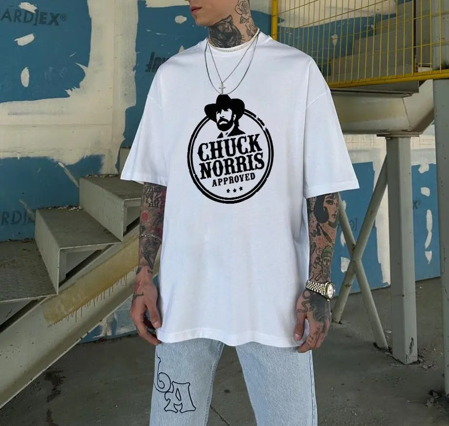 Unisex Chuck Norris Goedgekeurd T-Shirt Retro Film