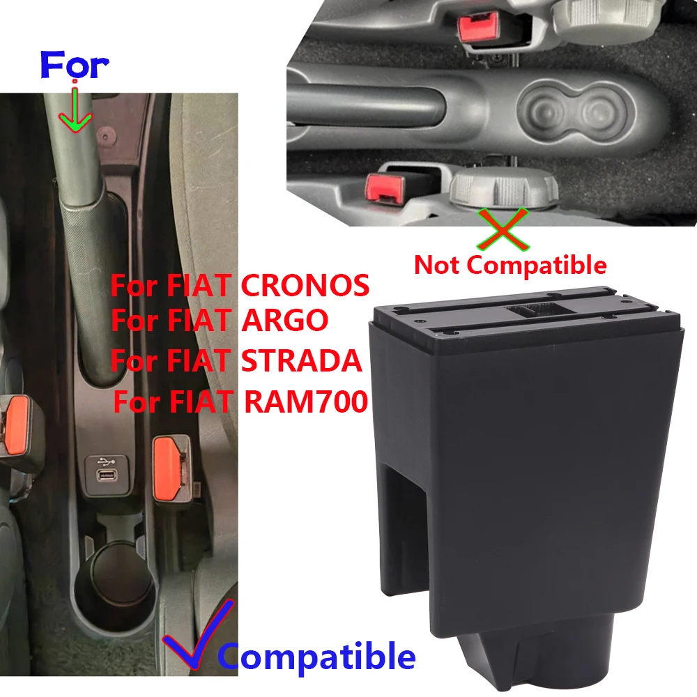 For FIAT CRONOS Armrest Box For FIAT ARGO STRADA RAM700 Car Armrest Dedicated Retrofit parts Interior Storage Box Car Accessorie