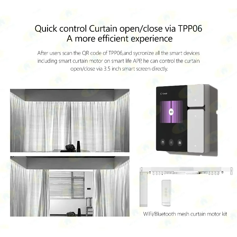 Tuya WIFI Central Control Screen Panel Smart Lighting Curtain Scene Panel Integrated Switch 3Gang Switch Tuya Go with IR Blaster