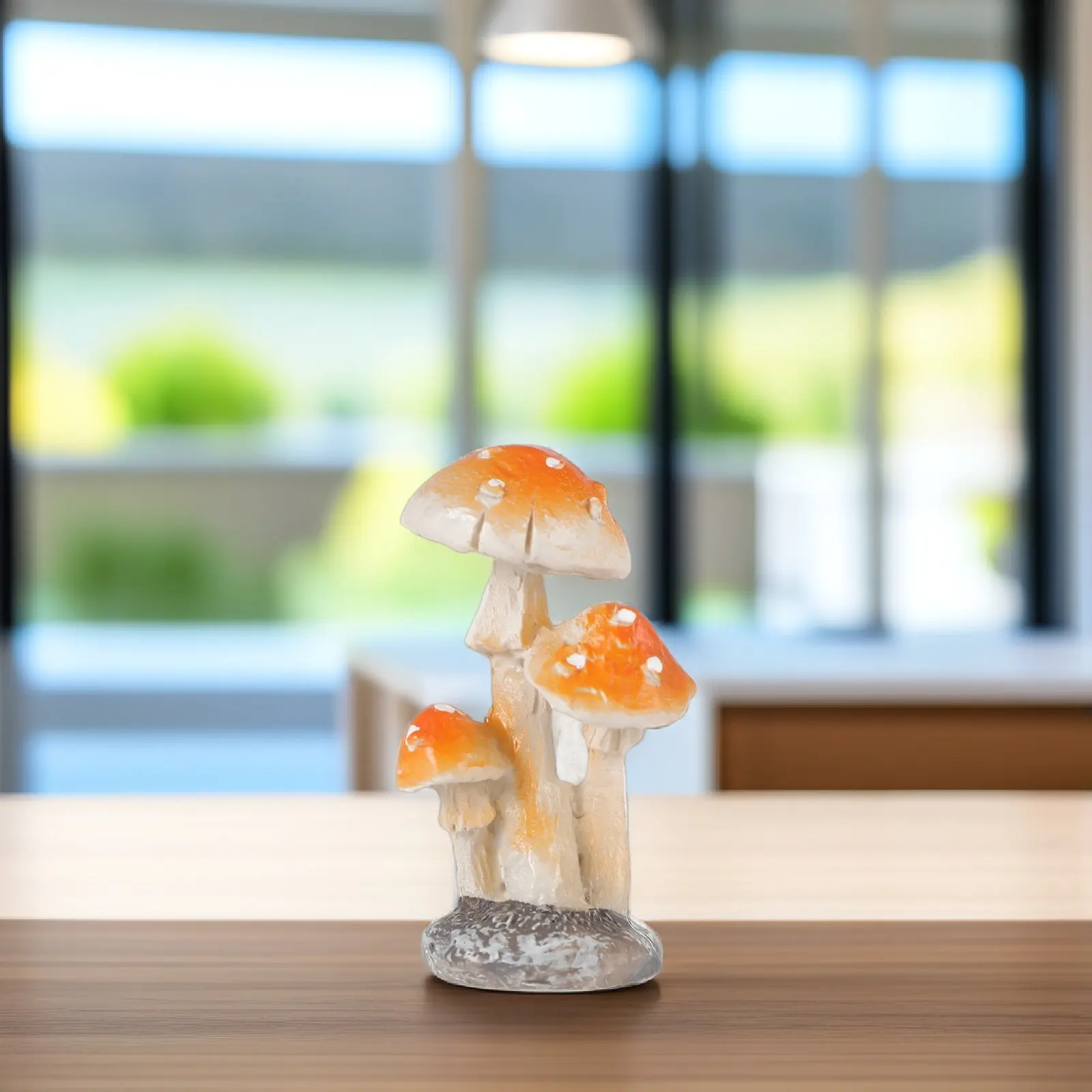 6Pcs Mini Mushroom Resin Craft Fairy Garden Decoration Micro Landscape Ornament Table Desk Windowsill Bookshelf Decor Creative