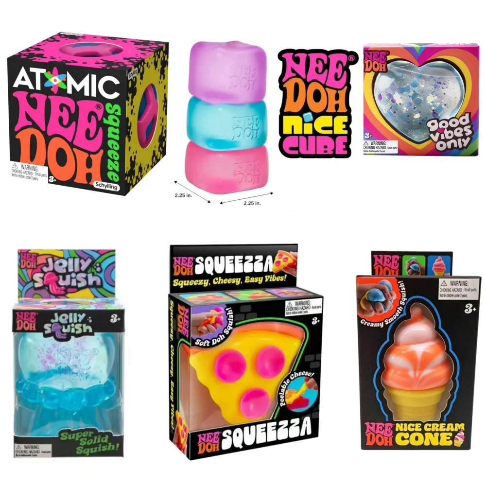 New Needoh Ice Cream Sensory , Squeeze Toy Stress Relief Blocks, Stress Reduction, Puzzle Solving Emotional Regulation