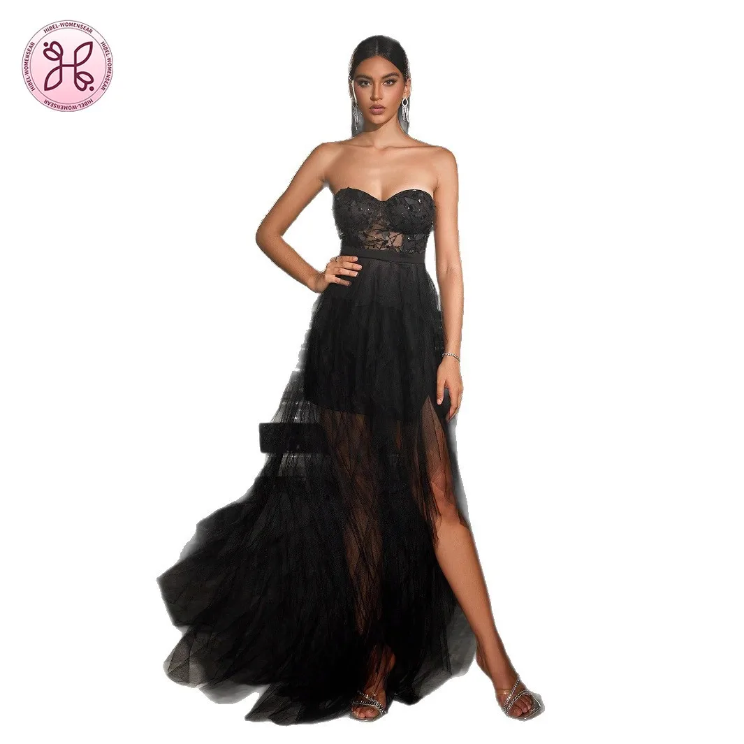 2025 Sexy 3D Butterfly Bustier Gown | Detachable Strap Backless Dress | High Slit Sheer Evening Dress