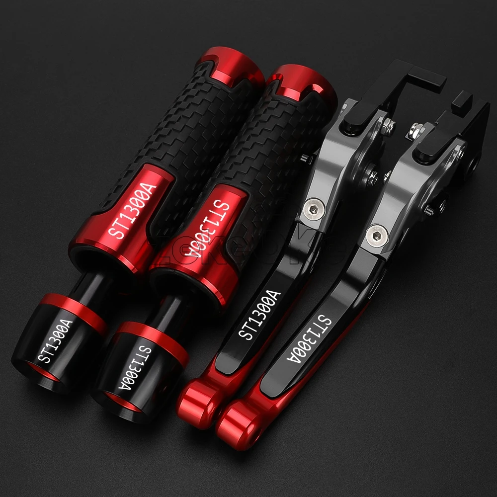 Motorcycle Accessories Adjustable Brake Clutch Levers Handlebar Grips FOR HONDA ST1300 ST1300A ST 1300A 2003 2004 2005 2006 2007