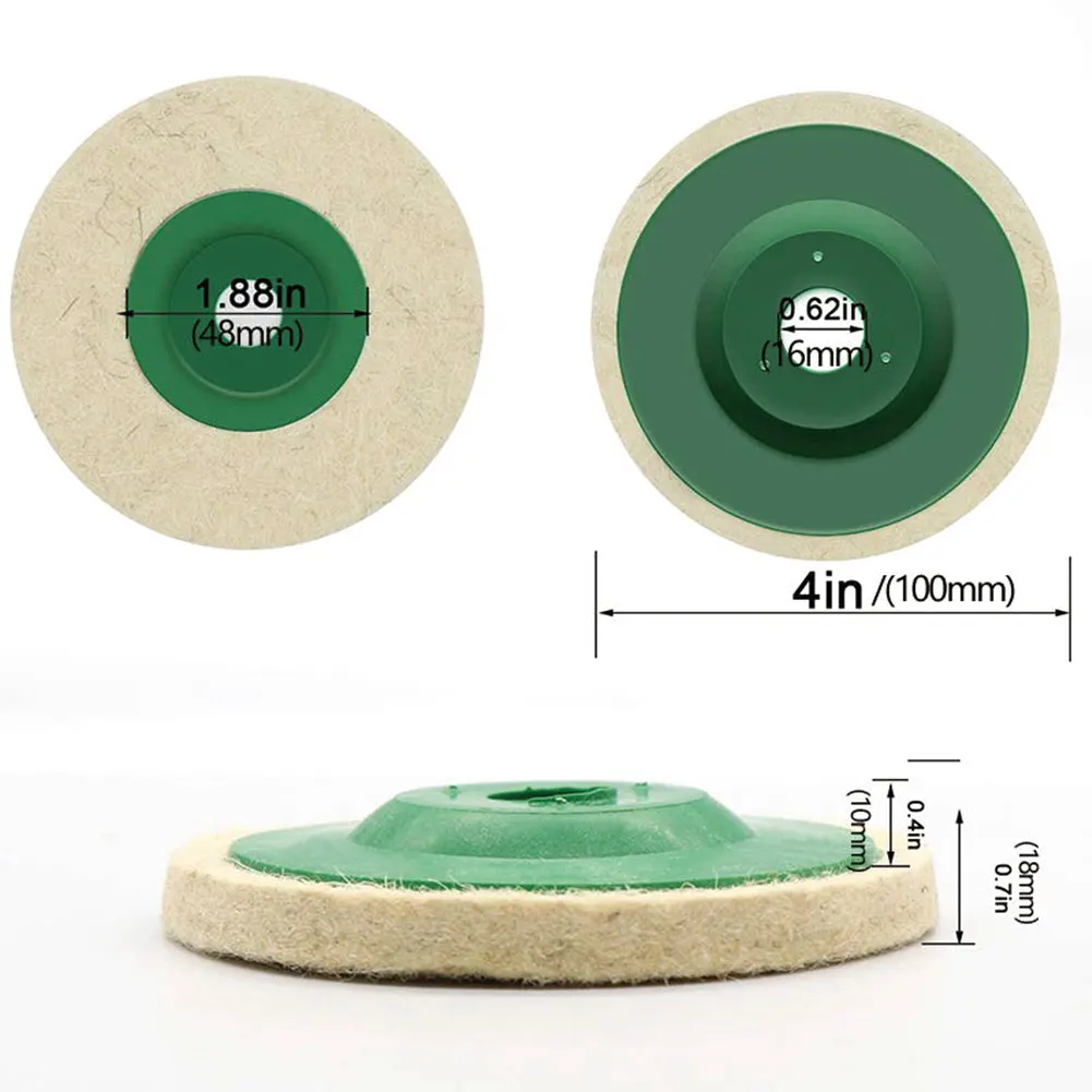 10/5PCS  Wool Felt Polishing Pad Disc for Angle Grinder 100mm Polishing Buffer Pad 4 Inch for Car Metal Marble Glass Ceramics