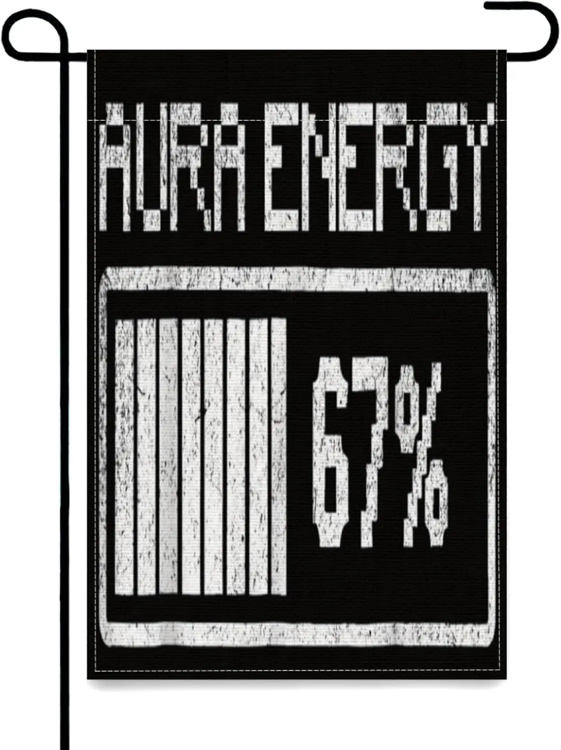 Aura Energy at 67 Funny Six Seven Meme Gen Alpha Slang Cool Garden Flags,Double Sided Yard Flag Banners for Outside Holiday  yyi
