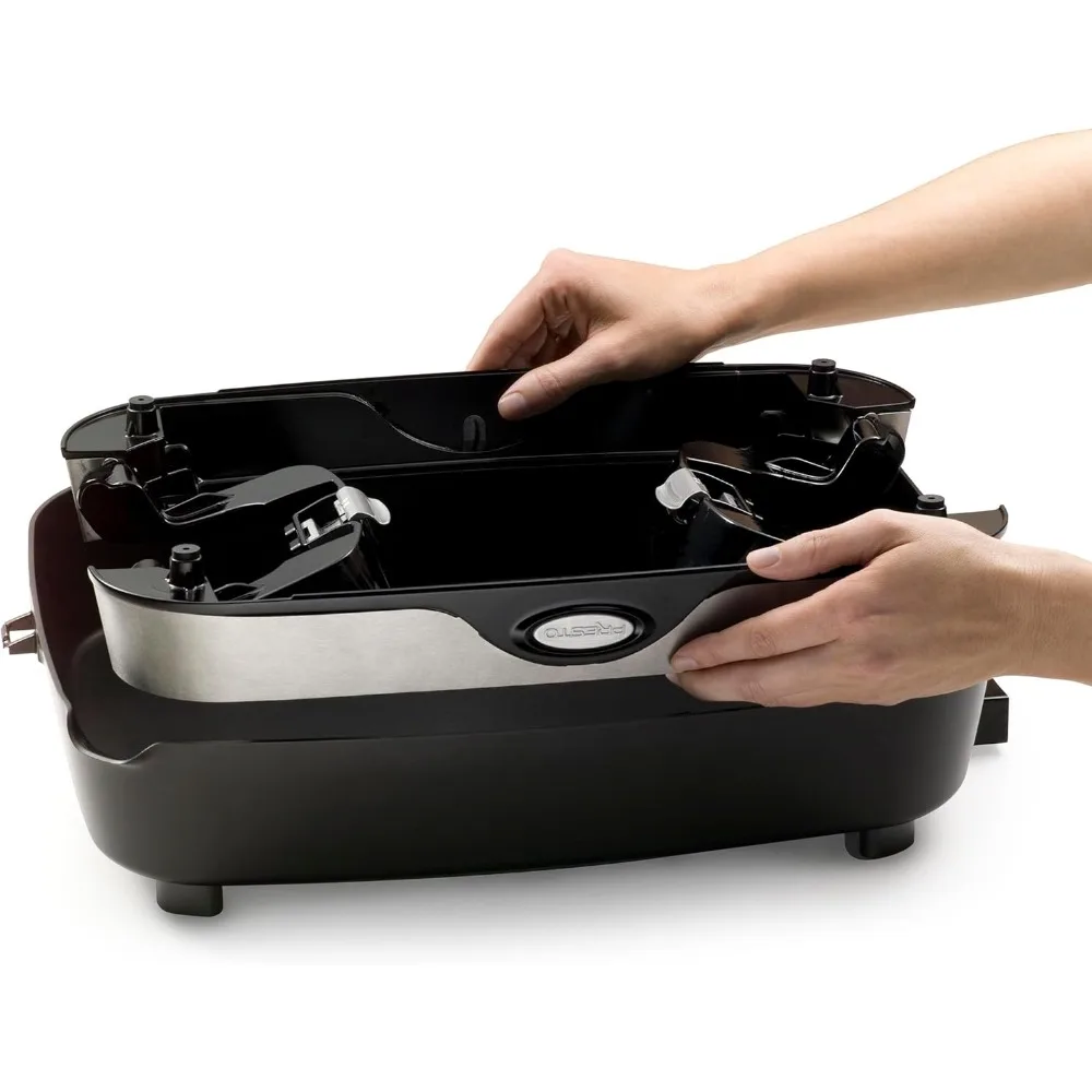 16インチ電動折りたたみスキレット、ブラック