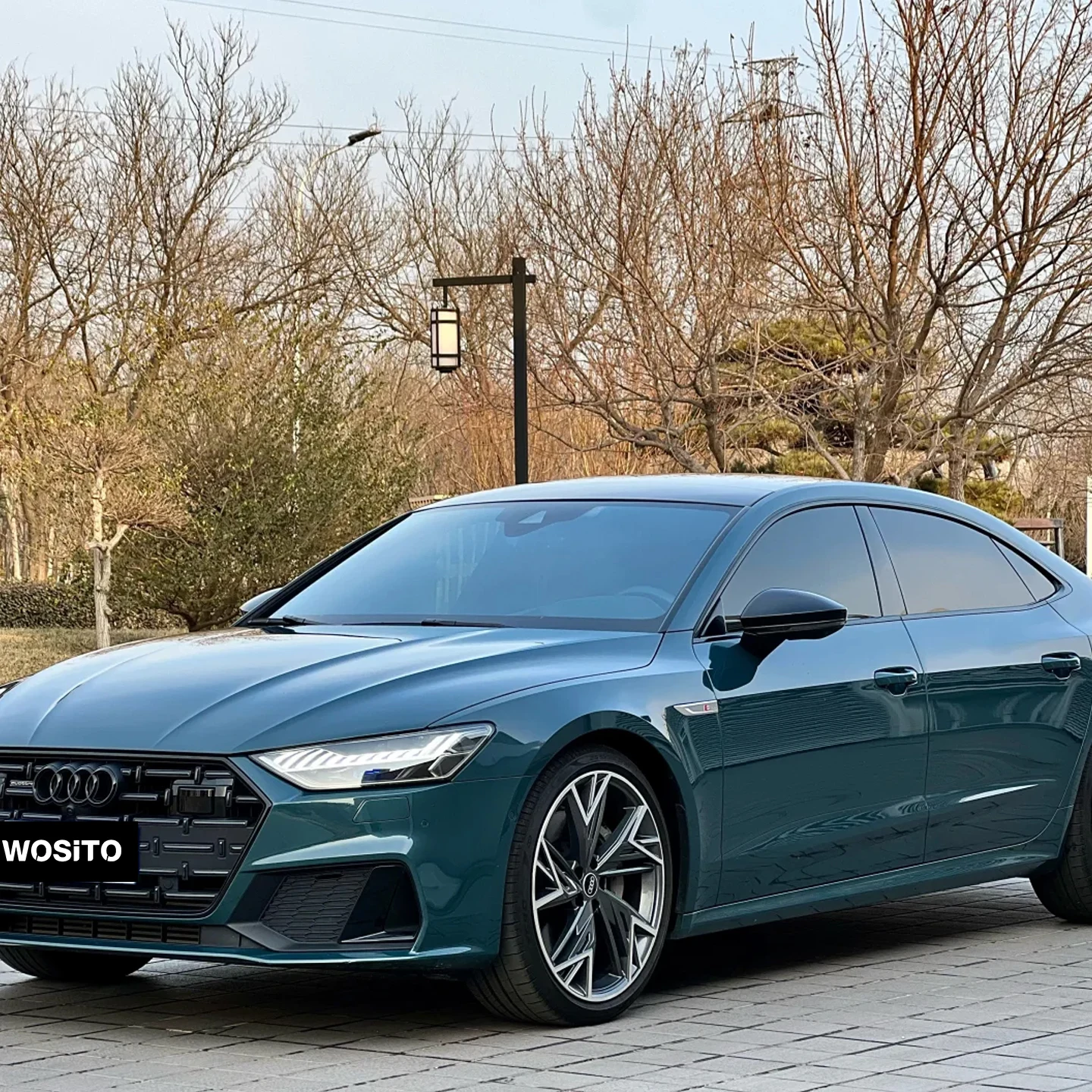 PET Qingshan Dai Green Blue Car Wrap Film OEM Inspired Gloss Metallic Teal Grey Auto Vinyl Wrap