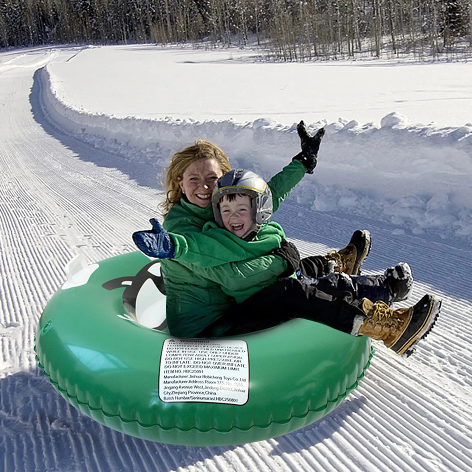 

PVC Grass Ski Board Wear Resist Inflatable Ski Board Leakproof Snow Sledding Tool for Outdoor Winter Family Activity