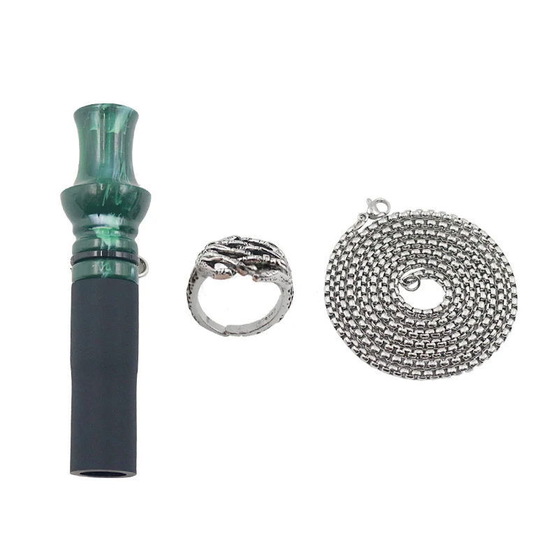 SY Hookah Mouthpiece with Hang Chain Strap Shisha Mouth Tips Resin Silica Chicha Narguile Water Pipe Reusable Mouthpieces