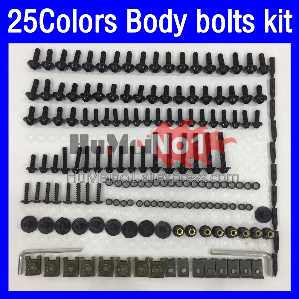 268ps Fairing bolts full screw kit For KAWASAKI NINJA ZX636 ZX6R ZX-636 ZX-6R ZX 6R 6 R CC 07 08 2007 2008 Body bolt screws Nuts