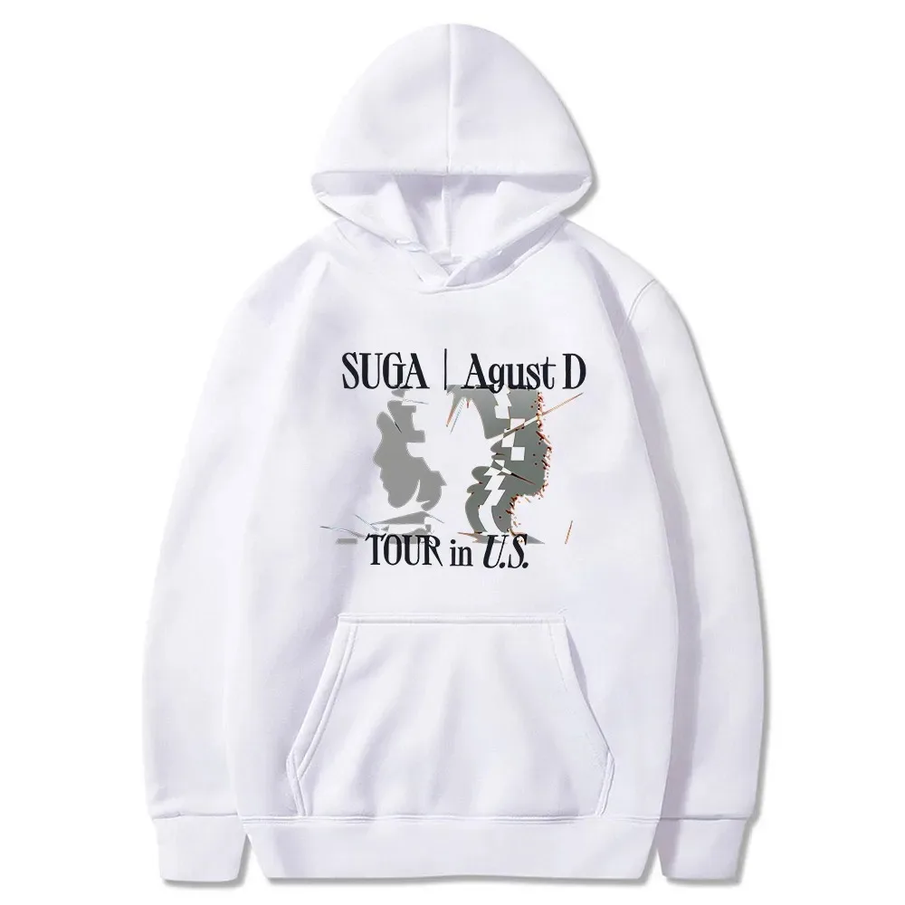 Kpop Suga Agust D Tour Merch Hoodie Long Sleeve Streetwear Men Women Hooded Sweatshirt Fashion Clothes Hooded Sportswear 202 3