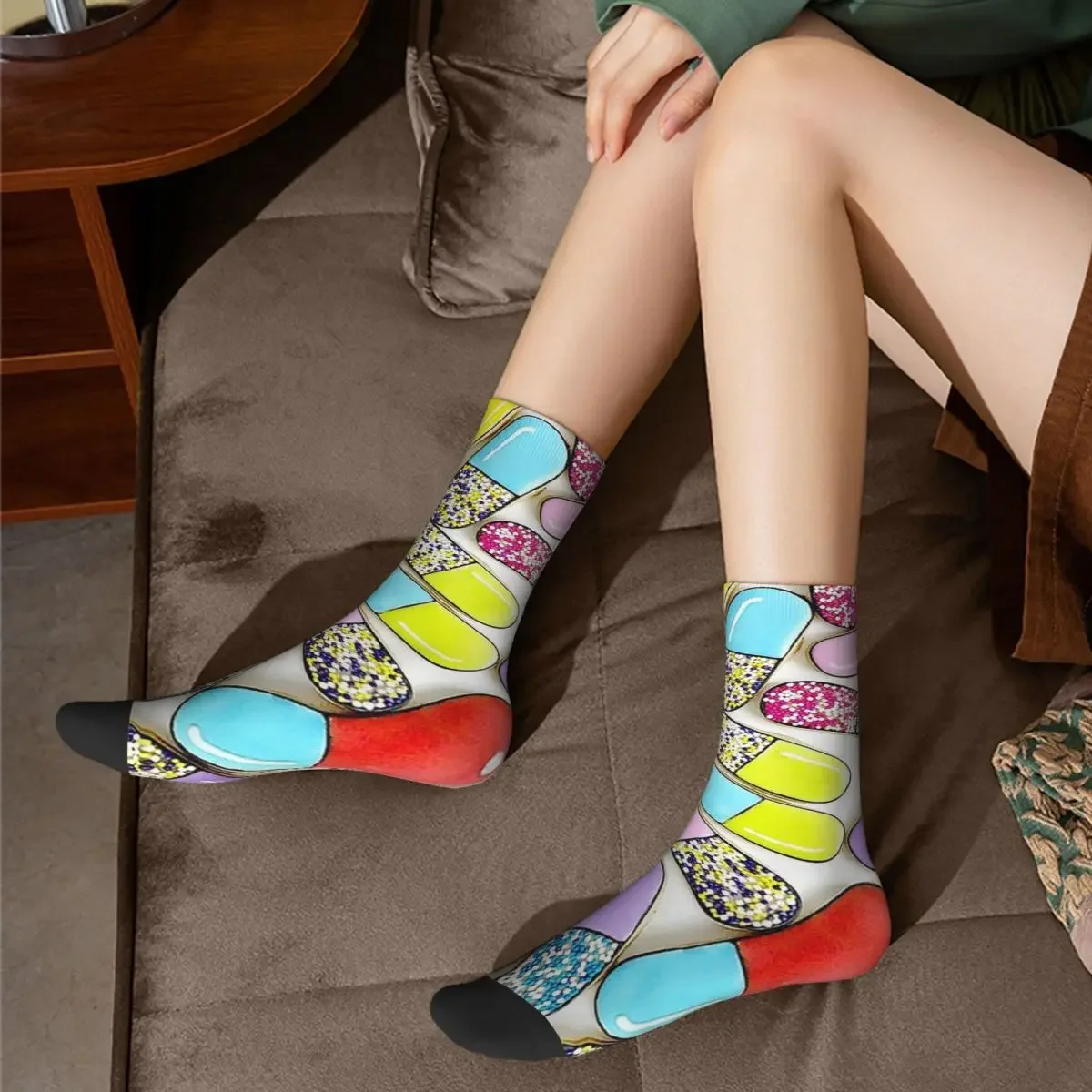 PHARBELLA-Chaussettes à Motif Y pour Homme et Femme, Bas Harajuku Super Doux, Chaussettes sulfToutes Saisons, Accessoires pour Cadeau d'Anniversaire