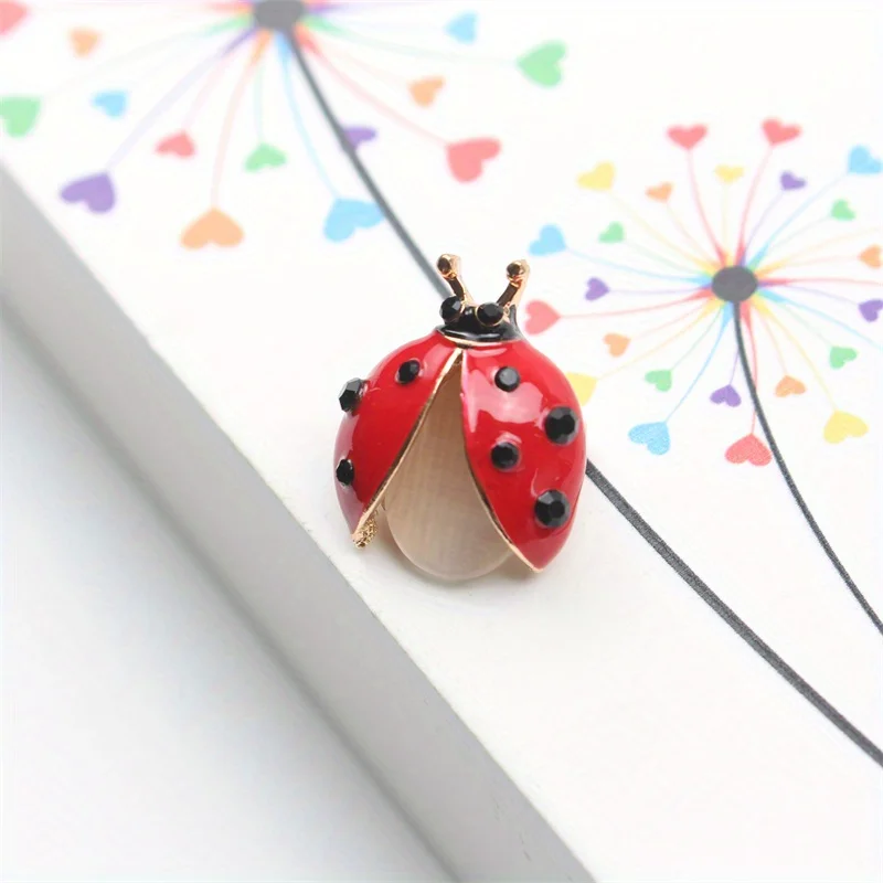 Mini spilla insetto sette stelle coccinella accessorio antiscivolo corpetto carino vestito fibbia Pin