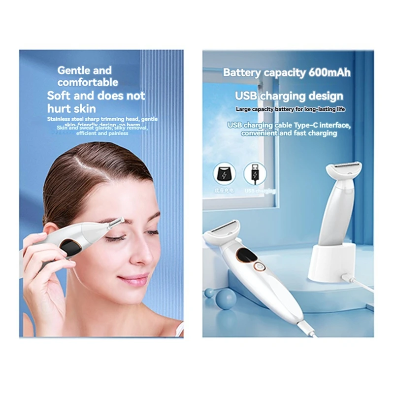 A98G-電気脱毛装置レディシェーバー脱毛器無痛トリマーかみそり顔鼻脚脇の下脱毛装置