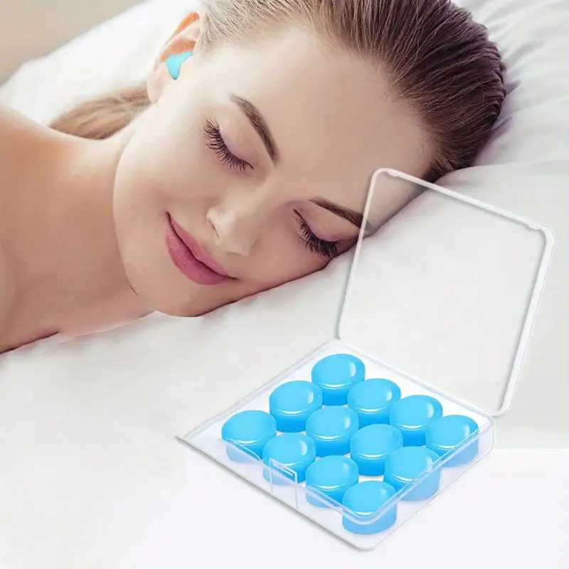 Comfortable Silicone Earplug For Sleeping Reusable Adjustable Soft Moldable Anti Snore Sleep Aid For Bedroom Office ＆ Airplane