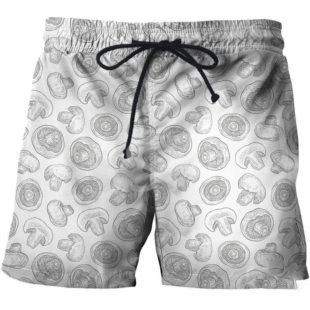 Tessffel Mushroom Hipple Psychedelic Trippy Tattoo Colorful Casual 3DPrint Unisex Beach Short Pants Summer Shorts Men/Women X1