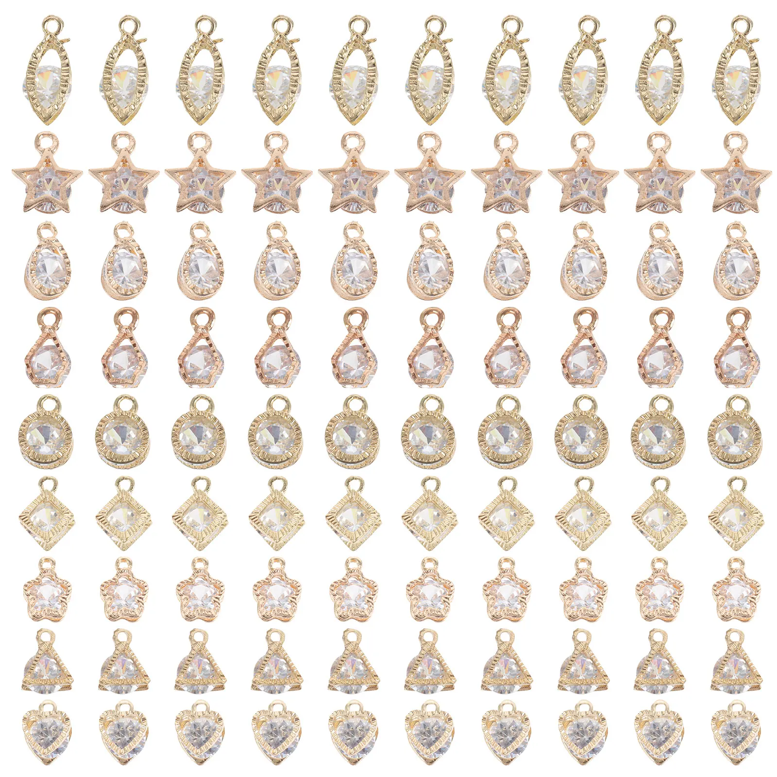 

Cubic Zirconia Materials Diy Material Golden Alloy Earrings Diy Material Crystal Jewelry Earrings Bracelet Accessories Gifts