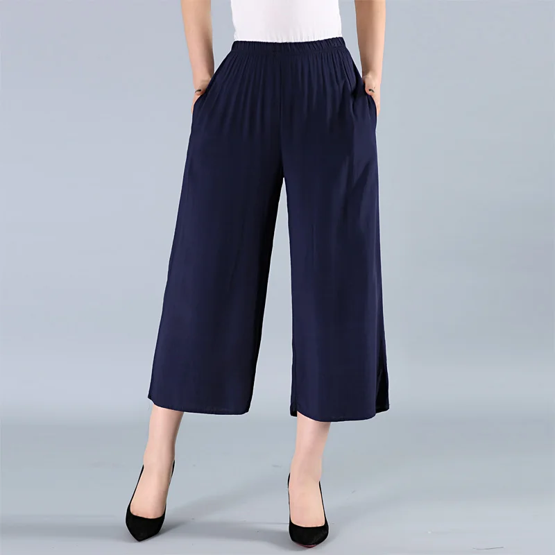 

Лето 2025 г., тонкие крутые хлопковые льняные широкие брюки до щиколотки, повседневные удобные брендовые брюки в офисном стиле