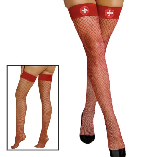 

Nurse Fishnet Socks Women Stockings Creative Hosiery New Arrive Women Lingerie Sexy Underwear Breathable Medias