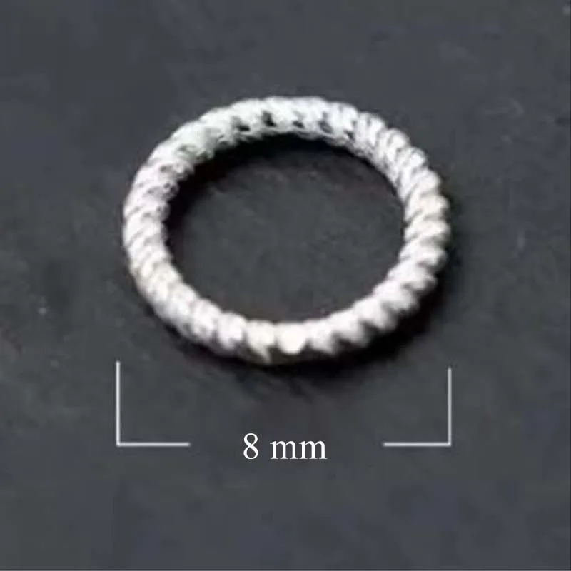 925 Sterling Silver Twisted Line Jump Rings for DIY