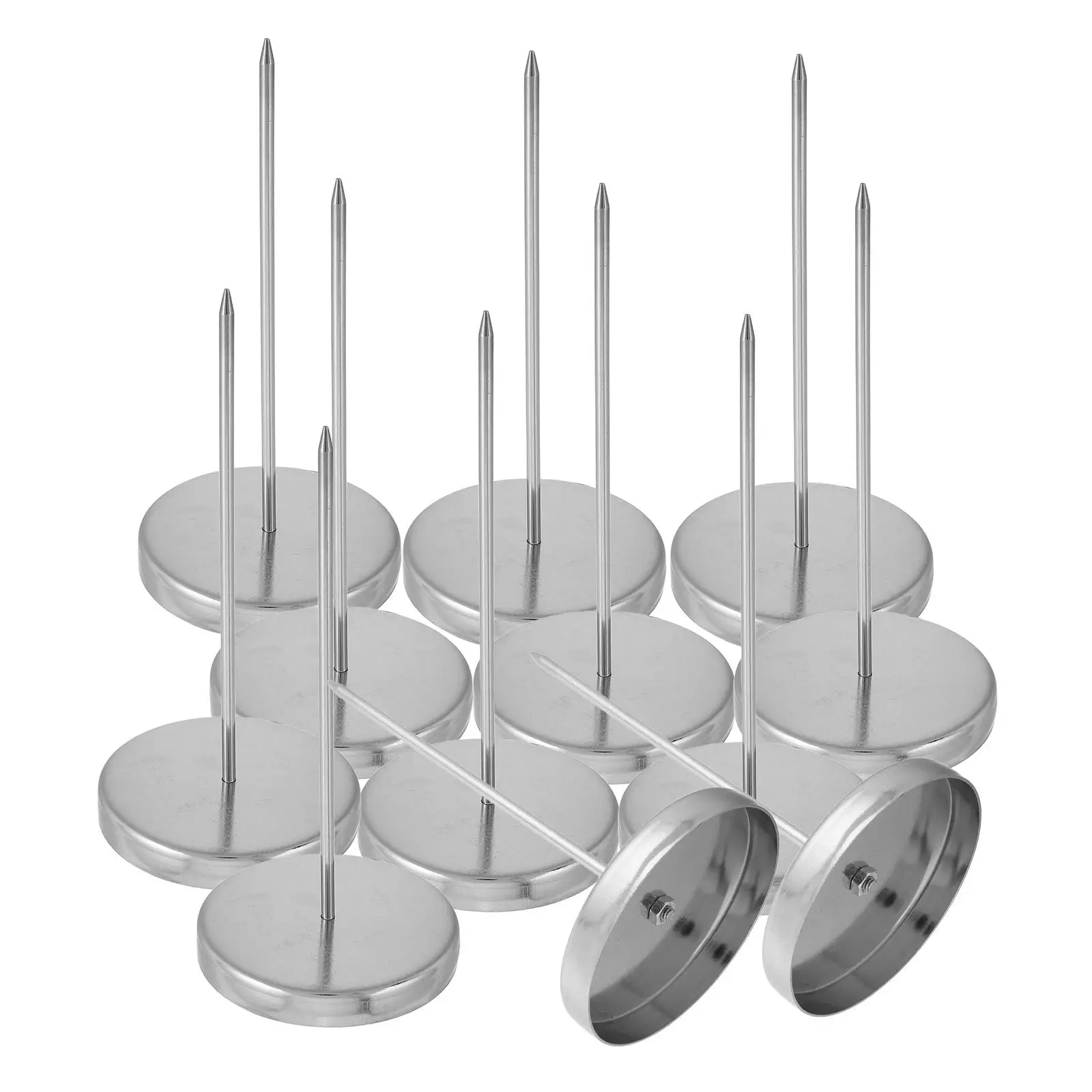 

12 Pcs Inserter Stainless Catering Supplies Steel Forks Check Clip Holder Bill Display Utensils Receipt Organizer Storage