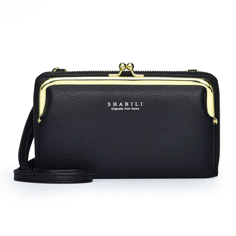 

2024 New Long Ladies Mobile Phone Bag Crossbody Shoulder Bag Wallet Large Capacity Clutch Wallet