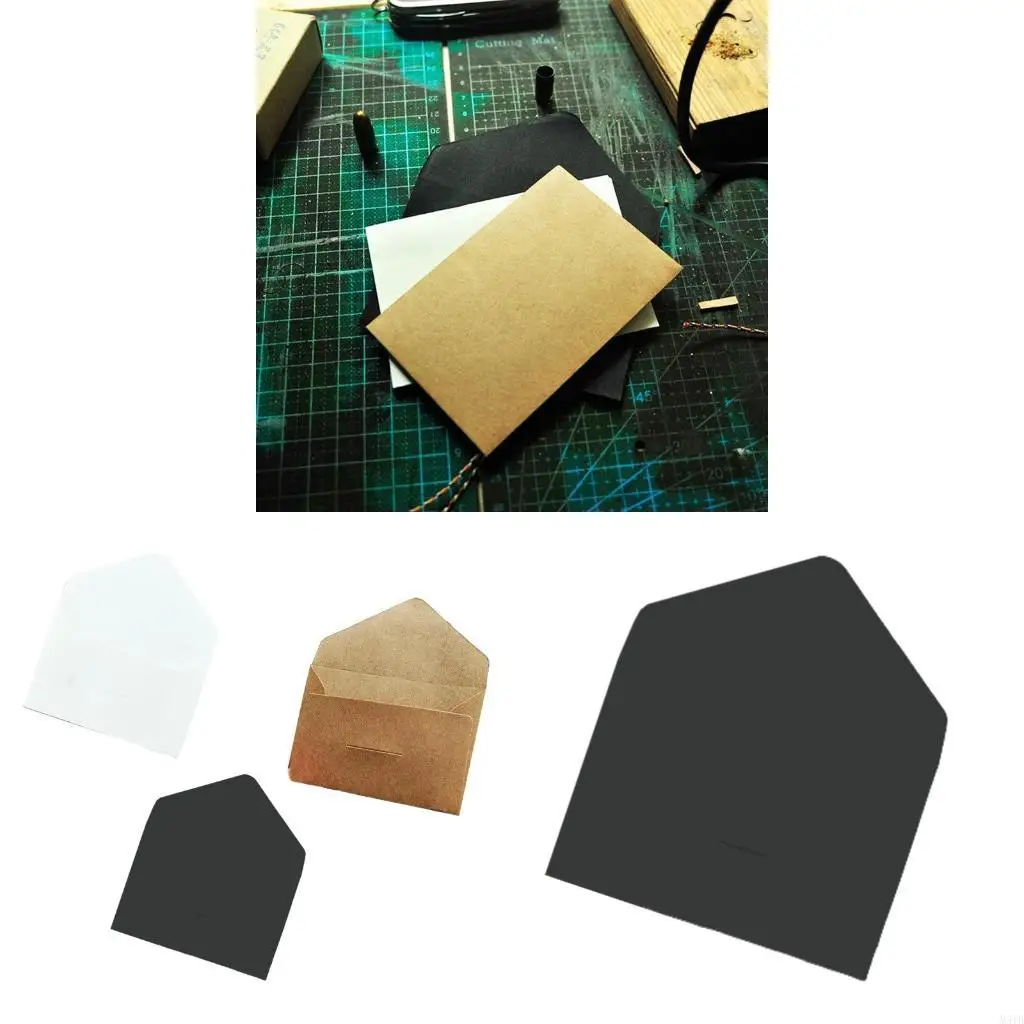 

M5TB 20PCS Mini Envelopes Set Solid Color Envelope Stationary for Business Budgeting Baby Shower Wedding Party Supplies