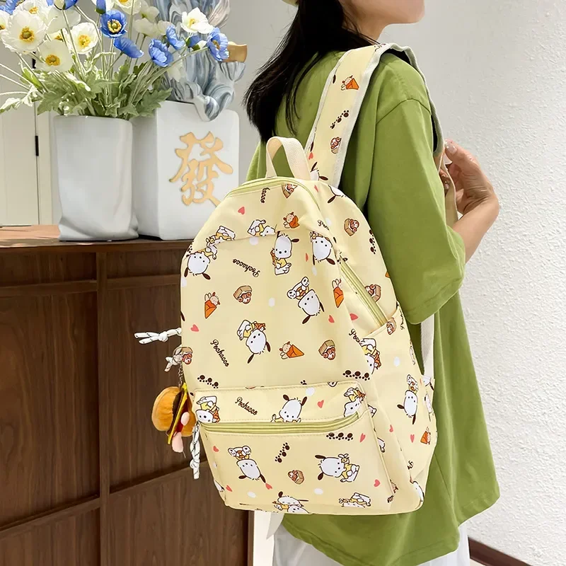 New Sanrio Kawaii Backpack Pochacco High School Girls\' Printed Backpack and High Beauty Cartoon Girl Gift