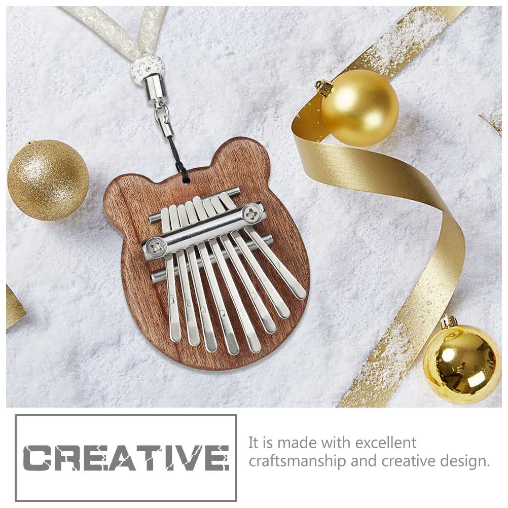 

1Set Premium Thumb Piano 8-Key Kalimba Portable Finger Piano for Beginners Natural Sound Wooden Musical Instrument Lightweight