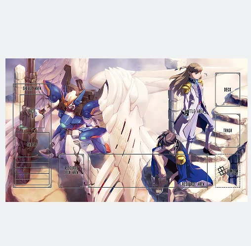 12 Disegni FAI DA TE 600*350*2mm La Strega Da Mercurio Gundam Playmat Anime Suletta Mercury Miorine Rembran TCG Battle Card Mat