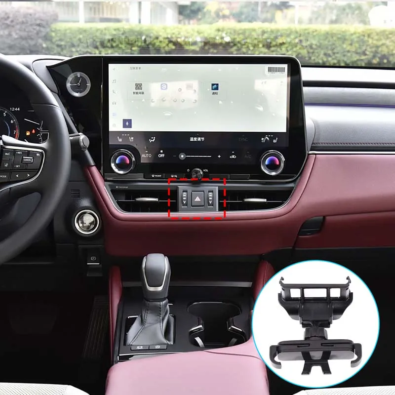 

For Lexus ES 2025+ ABS black car central control air outlet mobile phone holder car interior modification accessories