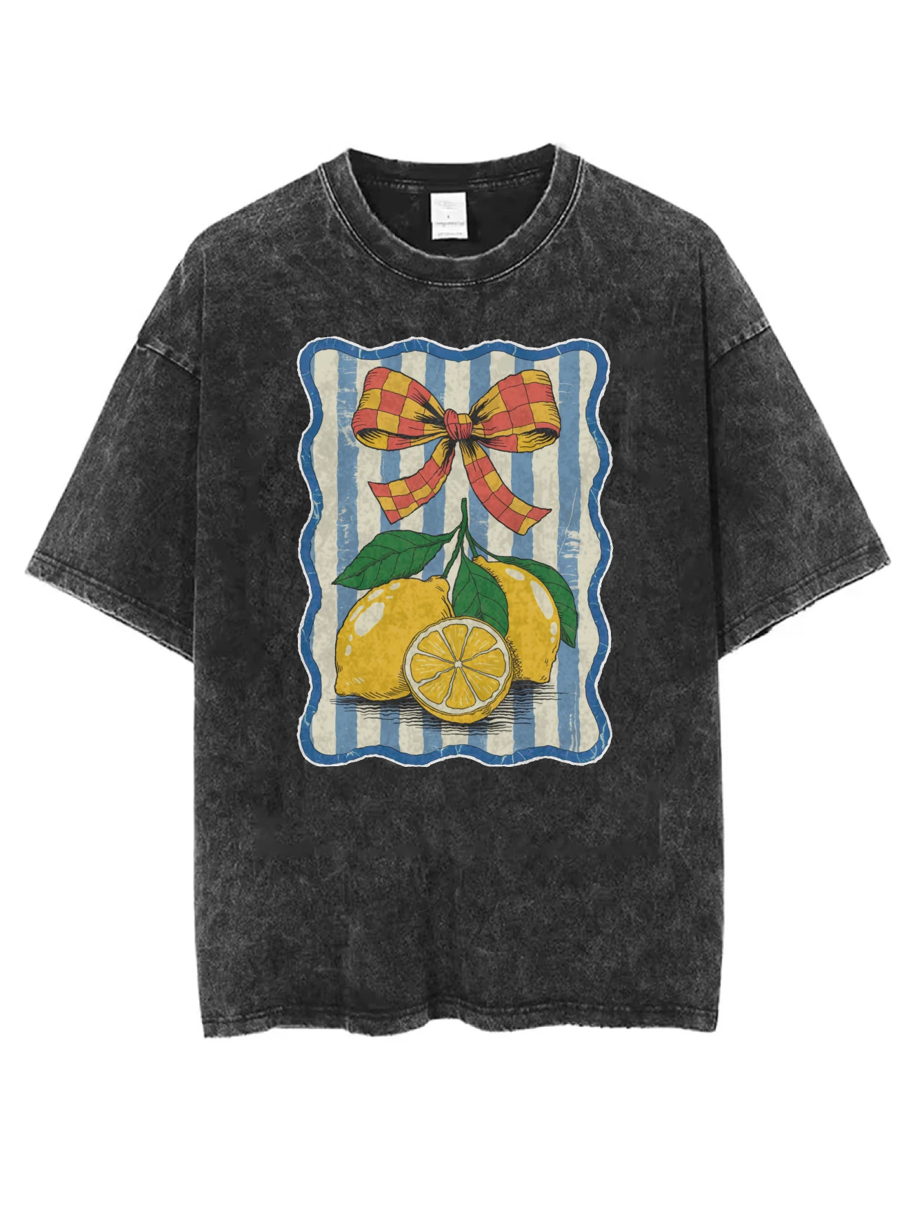 تي شيرت أسود مغسول برقبة دائرية مريح وفضفاض مناسب بطباعة الهالوين الأكثر مبيعًا ملابس شتوية غير رسمية للنساء والرجال