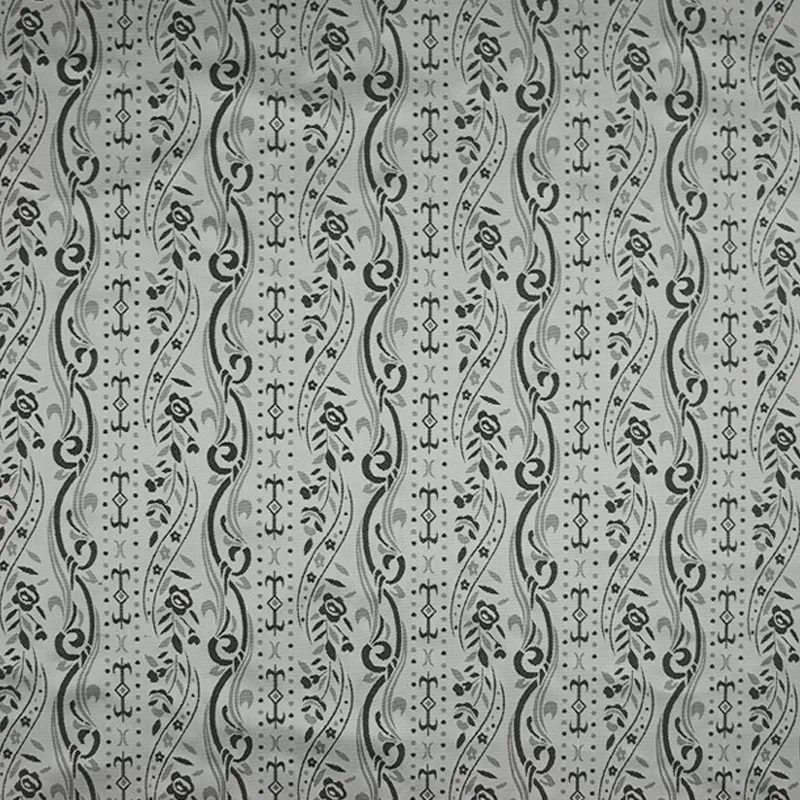 New Chinese-style Hanfu and cheongsam fabric with curly grass pattern woven pure silk