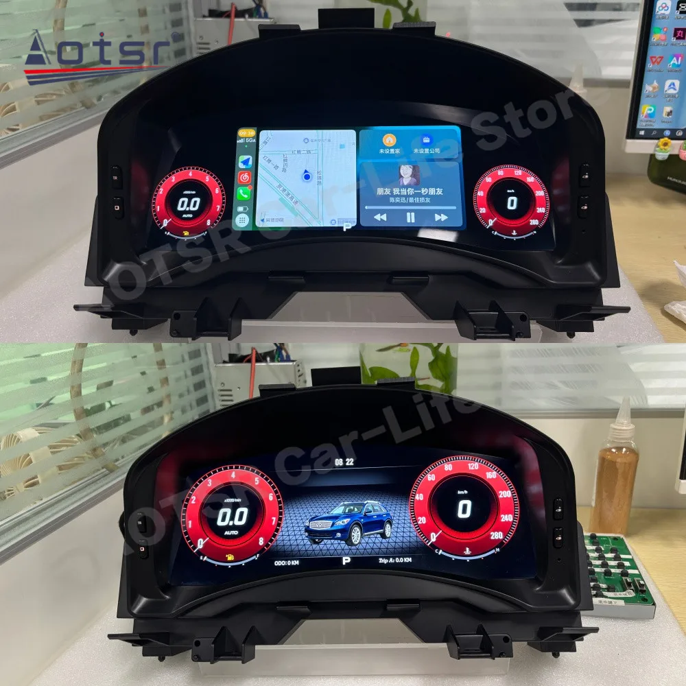 Linux Auto Gauge For Infiniti FX35 FX45 2003~2009 Digital Performance Display Dashboard LCD Speed Table Car Virtual Information