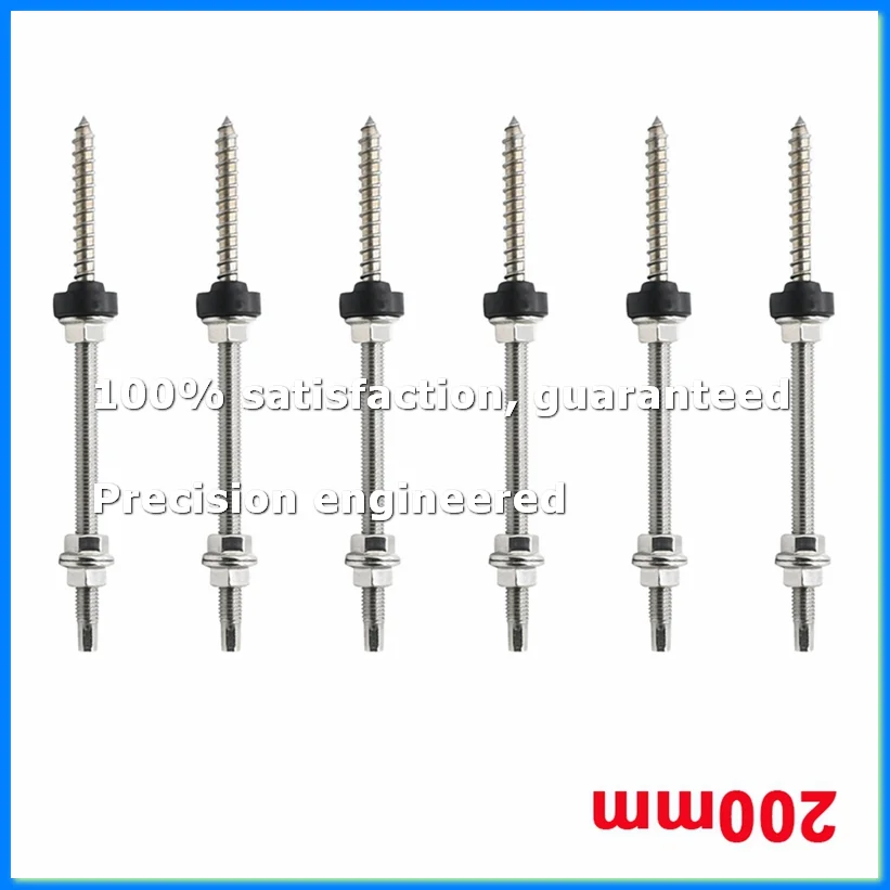 20cm Solar Hanger Bolts Solar Panel Roof Mounting Screws M10 Solar PV Panel Mounting Bracket for Fixing Solar Panel 6Pc-A28R