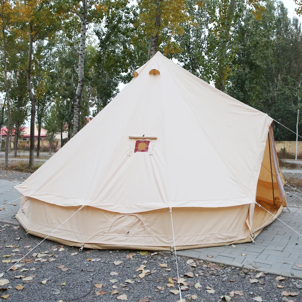 

Outdoor camping largest quick pop up new bed teepee canvas waterproof family tent