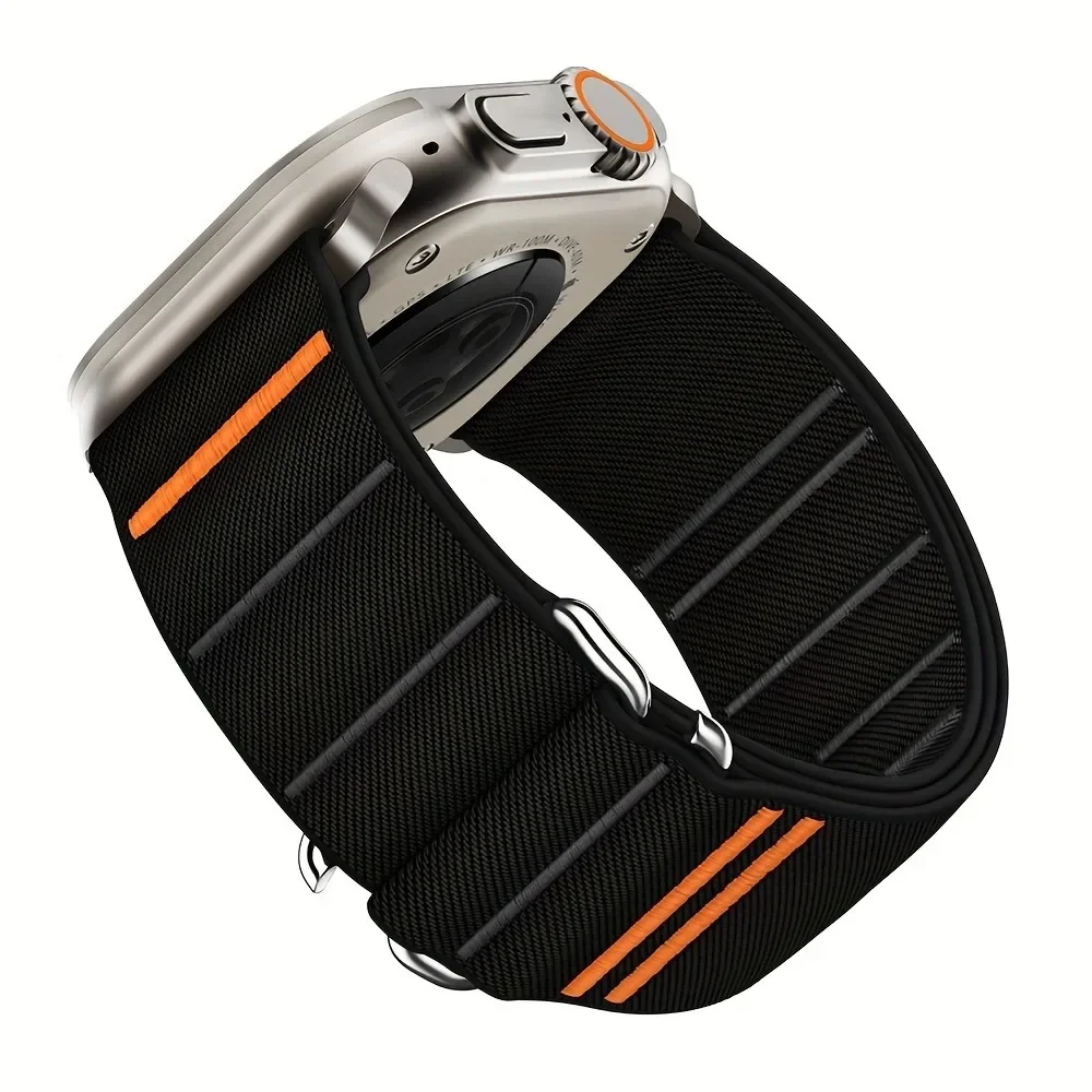 Sports Nylon Strap for Apple Watch Ultra 3 49mm 10 46mm Men Loop Bracelet for iWatch 11 9 8 7 SE 6 5 4 45mm 44mm WatchBand Corre
