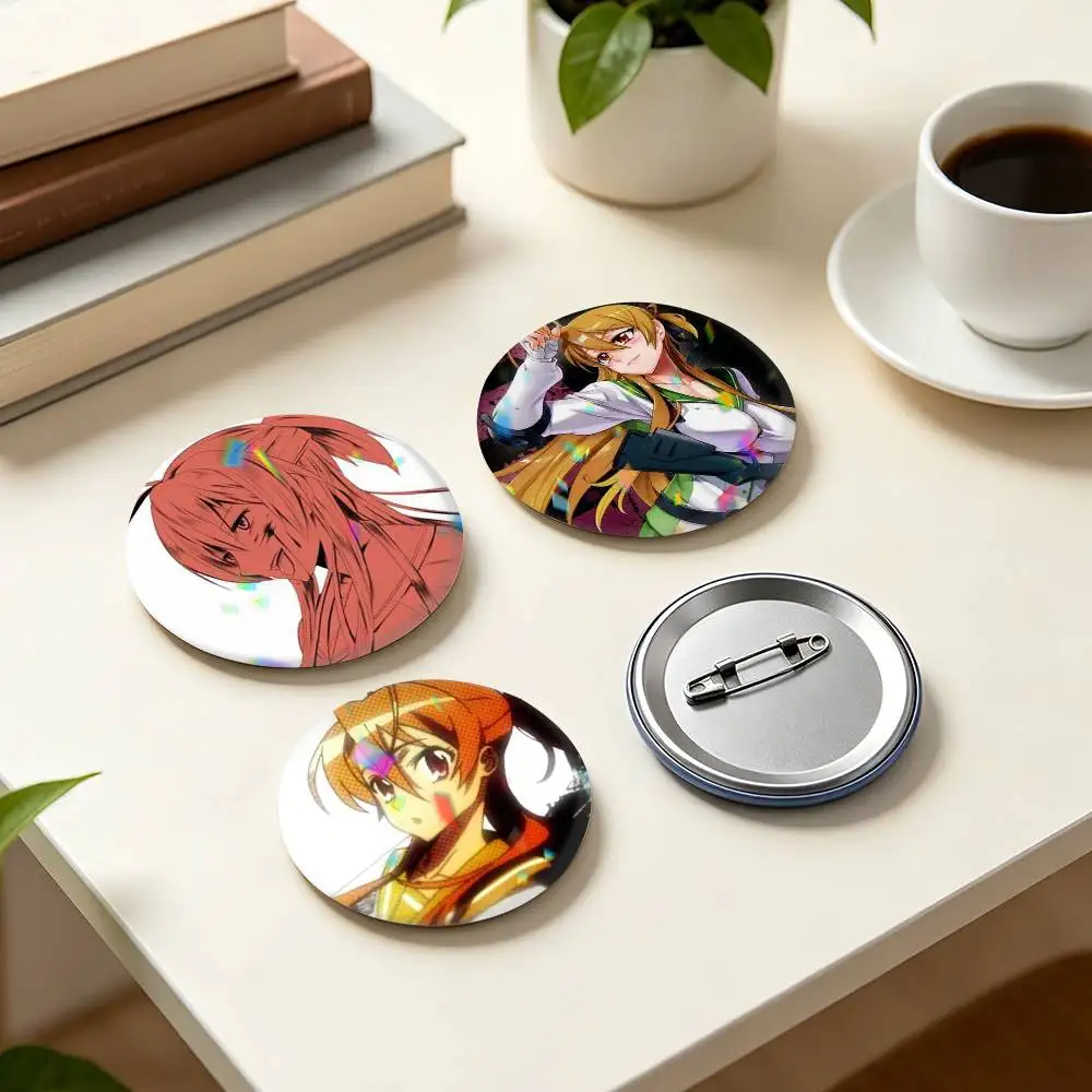 H-Highschool of the Dead R-Rei Miyamoto  25 32 44 58 75mm Badges Personalized Round Brooches Pins Accessory Gift