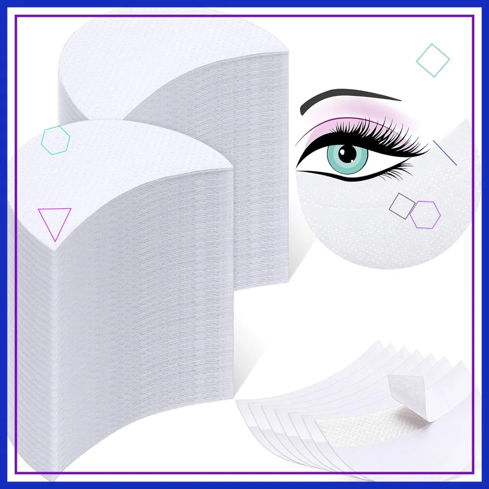 600 Pcs Eyeshadow Shield Patches, Half Moon Under Eye Pads for Makeup Protection