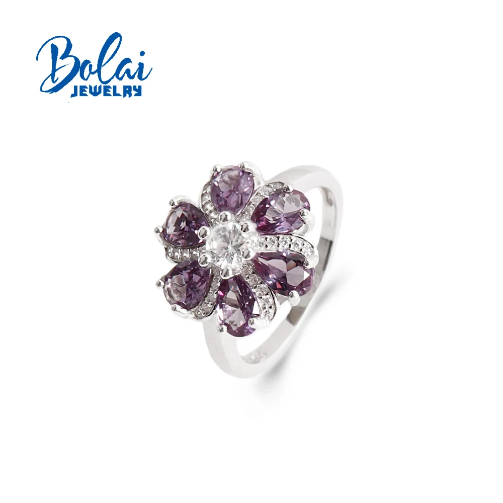 Simple Design 925 Sterling Silver Created Color Change Alexander Nano Gemstones Fine Jewelry for Party Banquet Wear