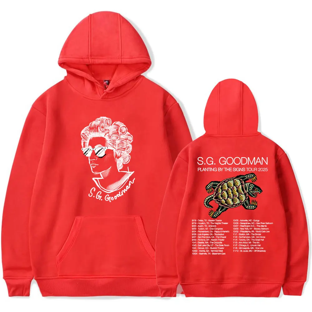 S.G. بلوزات Goodman Planting By The Signs Tour Merch للجنسين بأكمام طويلة، سترات بغطاء للرأس أنيقة مخصصة