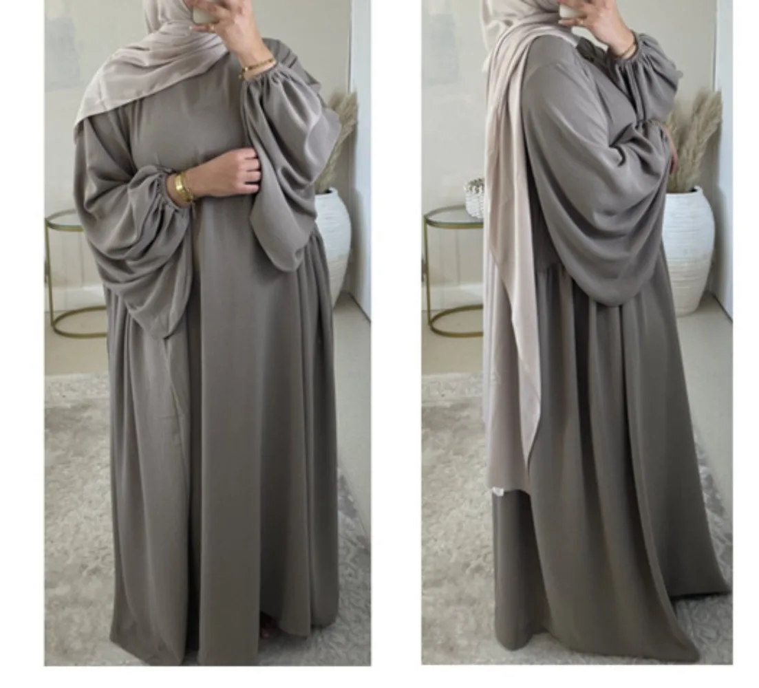 

Casual Solid Eid Muslim Dress Women Hijab Abaya Kimono Khimar Dresses Kaftan Kebaya Ramadan Abaya Dubai Long Robe Islam Clothing