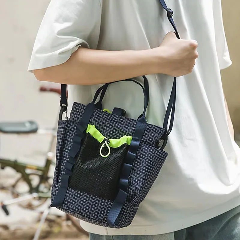 Outdoor Sports Hiking Travel Bag Drawstring Openning Shoulder Tote Bag Tactical Climbing Molle Handbags Crossbody Camping Bag