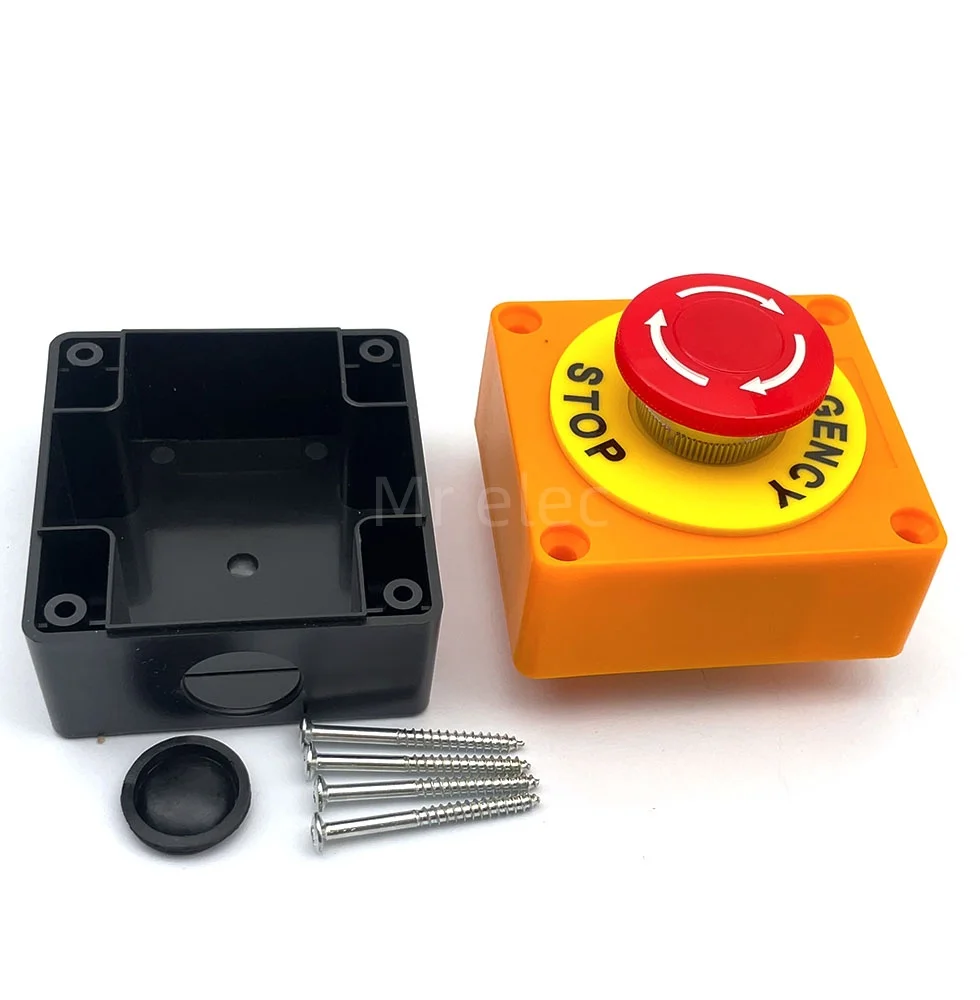 1 pz lay37 pulsante di arresto di emergenza scatola interruttori attrezzatura ascensore ascensore avviso arresto di emergenza anello impermeabile e antipolvere