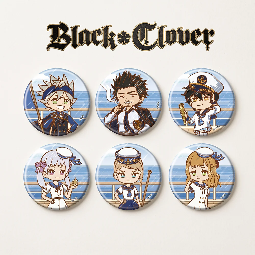 Anime Black Clover Asta Yami Sukehiro Noelle Silva Badge Cosplay 58MM Acrylic Stand Keychain Brooch Lapel Backpack Decoration